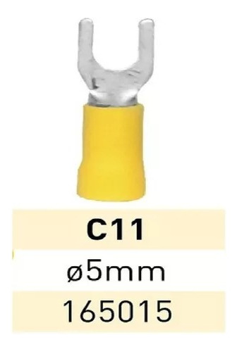 Terminal Preaislado C11 Horquilla Ø5mm X100u Lct Cable 6mm2