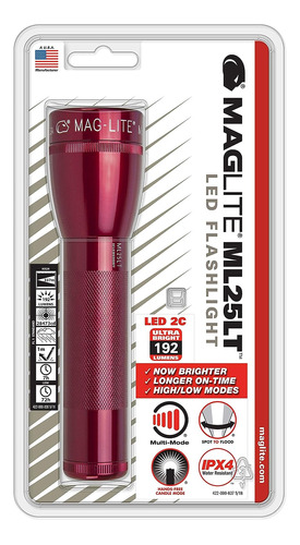 Linterna Led Maglite Ml25lt C De 2 Celdas, Roja - Ml25lt-s20