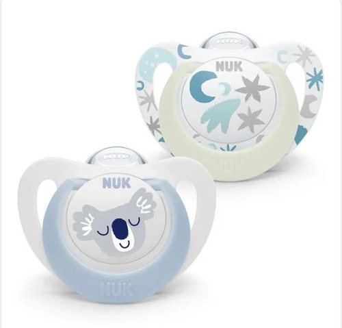 Chupetes Nuk Star Day & Night X2 Anatómico Brilla Luminoso