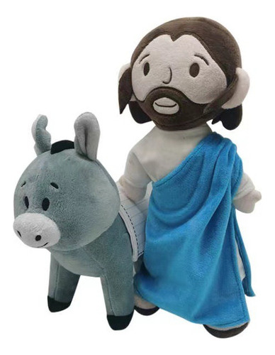 2pcs Jesus Donkey Peluche Muñeca Juguete Cumpleaño Regalo