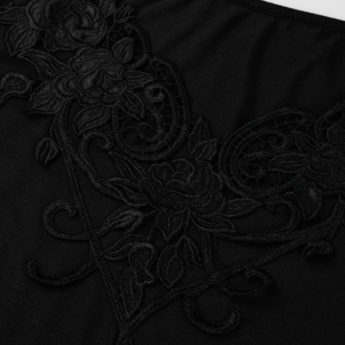 Camiseta Casual De Encaje Con Hombros Descubiertos De Talla