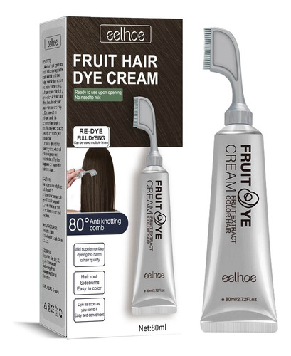 Crema De Tinte Para Cabello V Fruit Hair Cream Con Peinador.