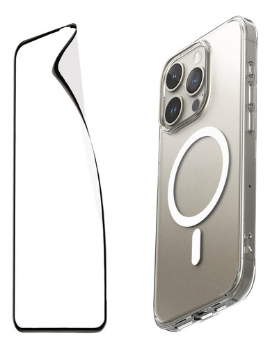 Carcasa Para iPhone 15 Pro Magsafe Clear + Lamina Hidrogel