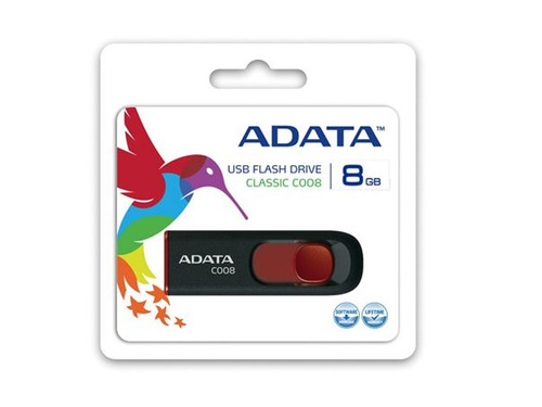 Memoria  Usb 8gb A-data Ac008-rkd Red 