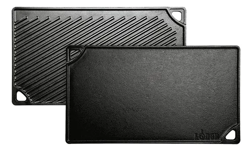 Plancha Rectangular Reversible De Hierro Fundido Lodge Ld...