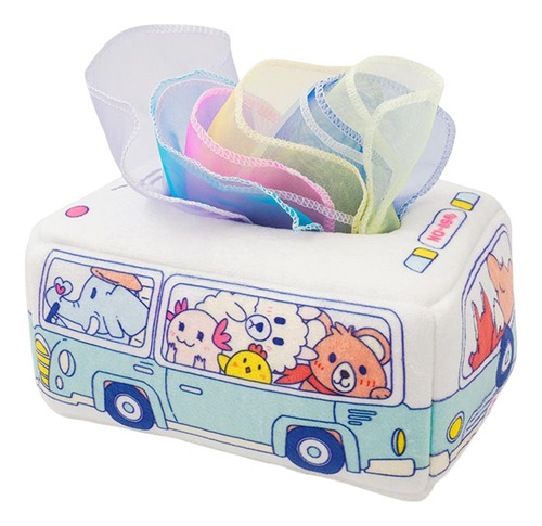 Caja De Pañuelos Para Bebés Con 10 Cajones De Autobús