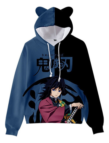 Sudadera Con Capucha Anime Demon Slayer Nezuko Con Orejas