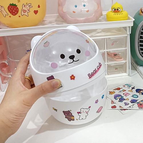 Mini Bote De Basura Con Tapa Escritorio Cuarto Para El