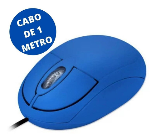 Mouse Classic Box Optico Full Azul Usb Multilaser Mo305