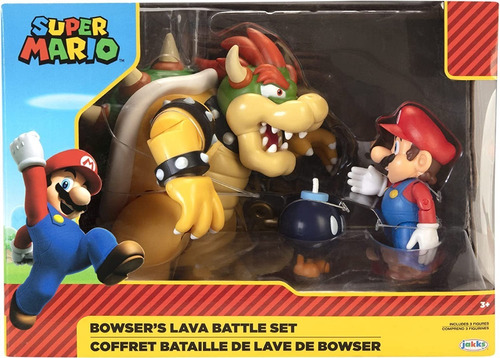 Jakks Super Mario Set De Batalla De Lava De Bowser