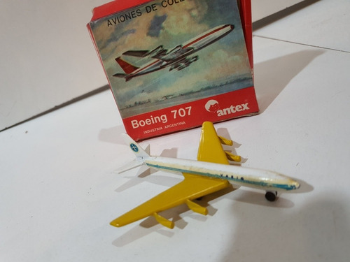 Antiguo Juguete Avion Jumbo 707 Die Cast De 10 Cms