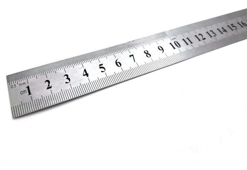 Regla Metalica De Precisión 50 Cm Doble Cara Milimetros Y Pu