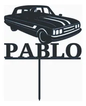 Comprar Cake Topper Adorno Torta Ford Figura Nombre Personalizado Negro Ford Auto Nombre