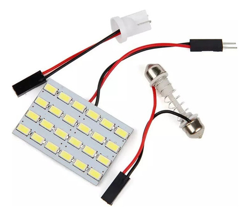 Placa 24 Led Blanco Para Techo O Maletero De Autos 12v