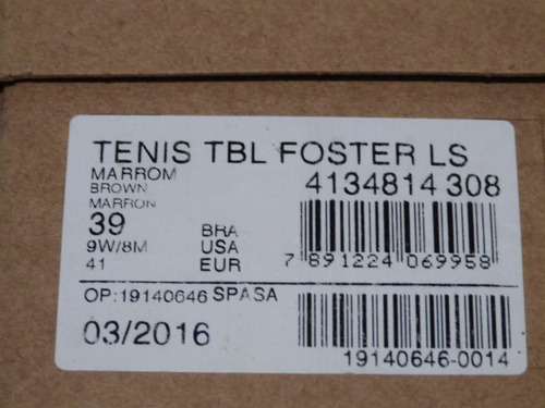 Tênis Timberland Foster Ls 39