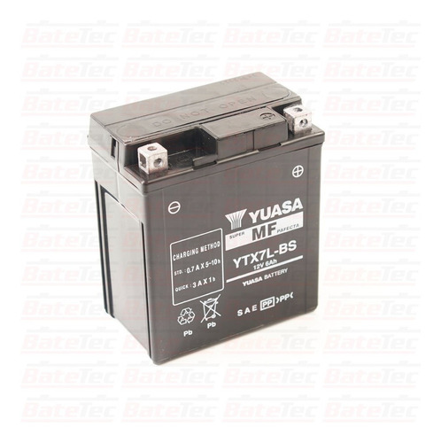 Yuasa Ytx7l-bs Batería De Moto Agm 12v 6ah Larga Duración