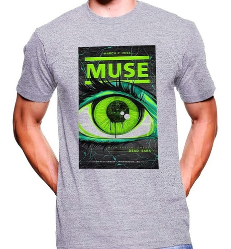 Camiseta Premium Dtg Rock Estampada Muse 01