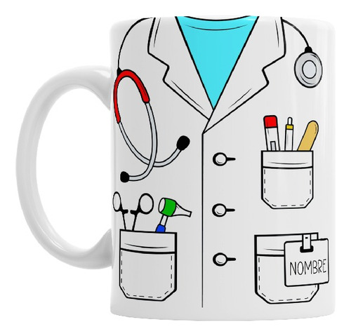 Taza Cerámica Profesión Otorrino Con Nombre Del Profesional