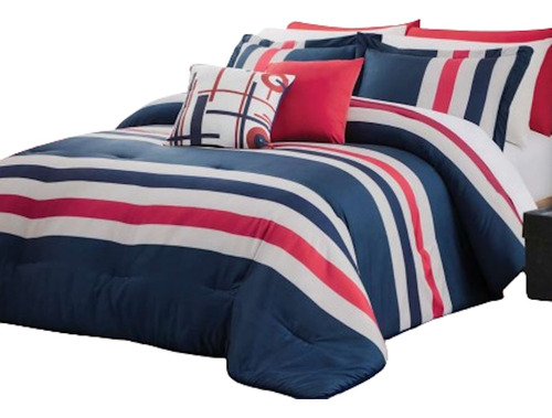 Edredón Lavable Berlín Poliéster Concord Mat/qs Color Azul