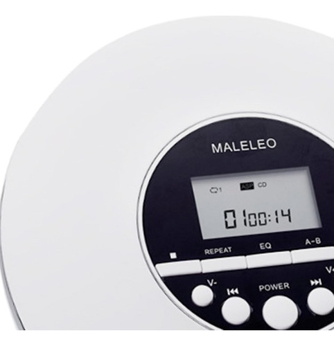 S Leitor De Cd Portátil Multifuncional Leve, Durável, Branco