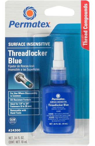 Traba Pernos De Mediana Resistencia 10ml - Permatex 24300