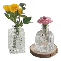 Comprar Juego De 2 Jarrones De Vidrio Pequeños, Mini Florero Florero