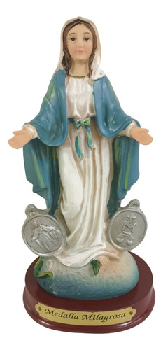 Virgen Milagrosa De Poliresina - Di Angelo 10 Cm