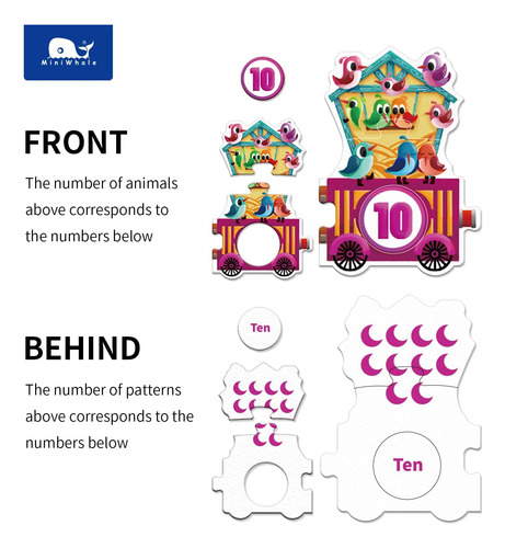 Miniwhale Puzzle Para Niños, Rompecabezas De Piso Para Niños