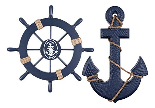 Wooden Ship Wheel, Ship Rudder Decor, Helm Wheel Wall H...
