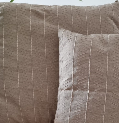 Funda Almohadones Ratier 45x45 Nordicos Natural Bordado