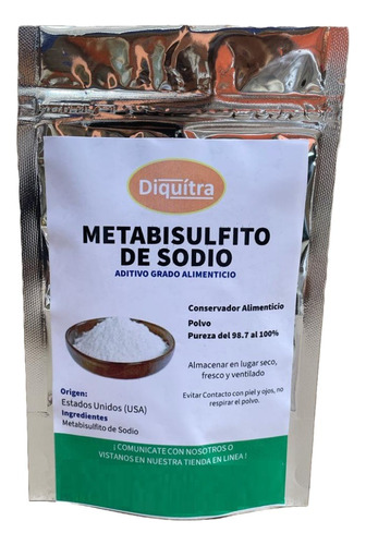 Metabisulfito De Sodio Polvo Grado Alimenticio 250 Gramos