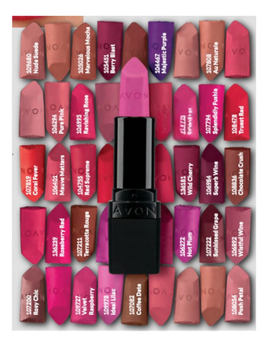 Labial Ultra Matte Color Superb Wine Acabado Matte Avon