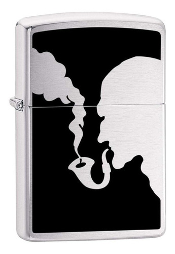  Encendedor Zippo Pipe Silver Gentlmen Smoke Plateado