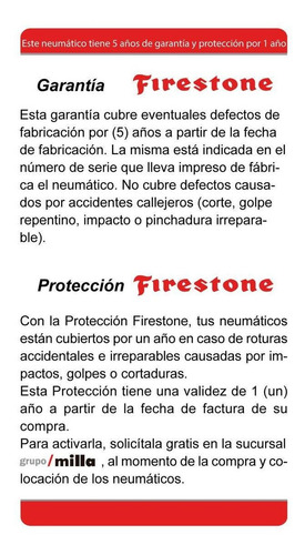 Neumático Firestone 185/65 R15 88h Firehawk 900 Ar