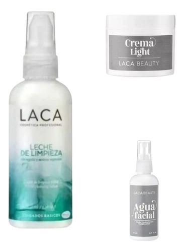 Limpieza Facial Rutina Leche Bruma Crema Hidratante Laca 