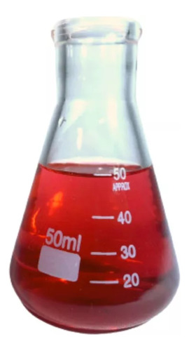 Erlenmeyer De Vidro Boca Estreita Graduado - 50ml