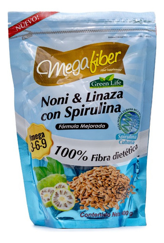 Megafiber Noni & Linaza Con Spirulina Fibra Dietetica Omega