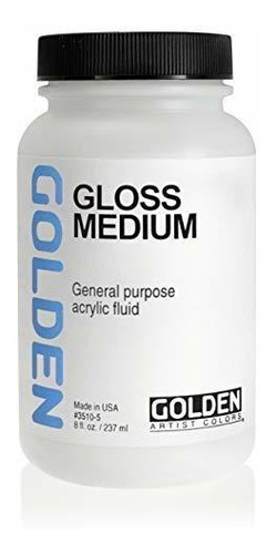 Pintura Acrílica Golden Polymer Gloss Medium-8 Onzas