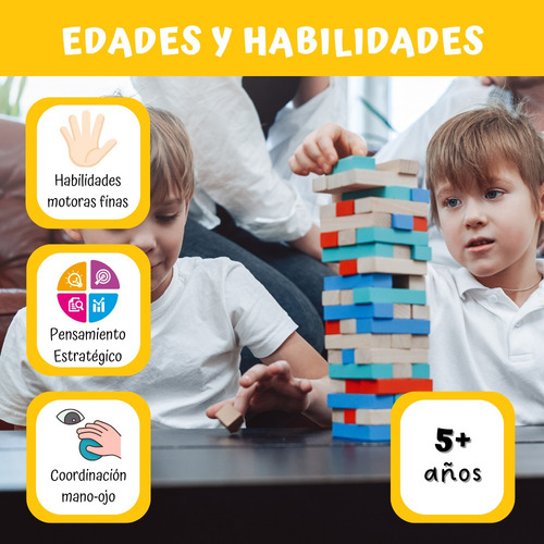 Juego Torre De Equilibrio Didáctico Niños