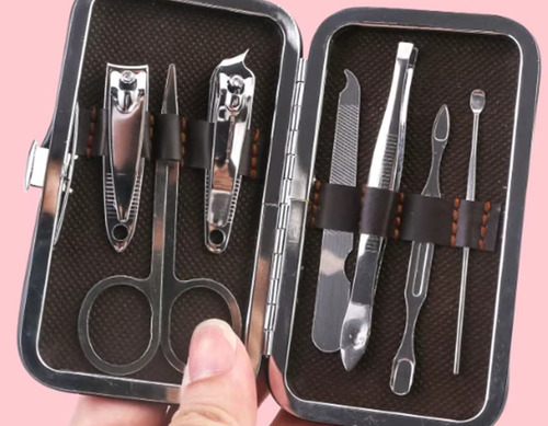 Kit Manicure Uñas Estuche Bolsillo (7 Piezas)