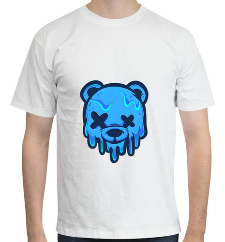 Playera Diseño De Oso Puch Azul - Moda