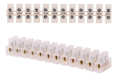 Kit 5 Unid. Conector Barra Terminal Pvc 6,0 Mm Emenda Fios