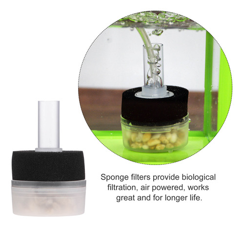 Pecera Pequeña Spong Filter, 3 Unidades