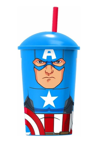 Vaso Infantil + Sorbete Cresko Capitán América Marvel
