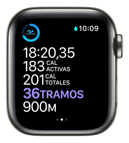 Imagen 4 de 8 de Apple Watch Series 6 (GPS+Cellular) - Caja de acero inoxidable grafito de 40 mm - Correa estilo milanés grafito