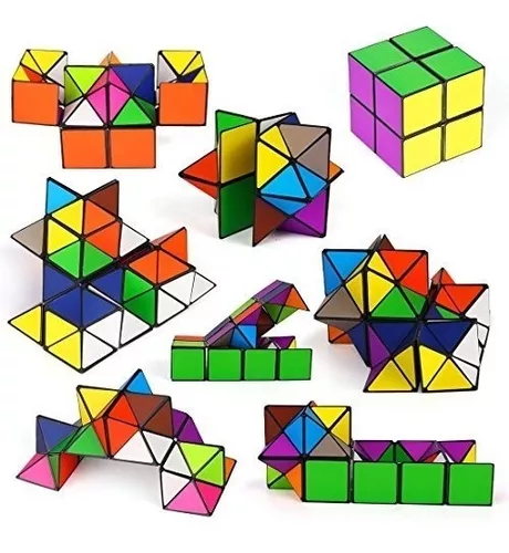 2 em 1 combo infinito cubo brinquedo transformando geométrico