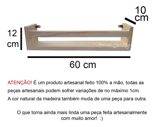 Kit Prateleiras Pinus Quarto Bebe Decoração