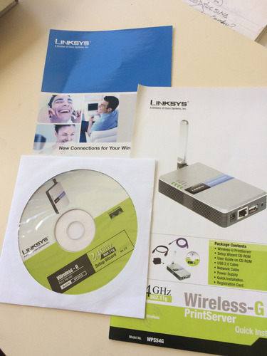 Printserver Wireless Linksys Wps54g/802.11g/usb2.0/lan