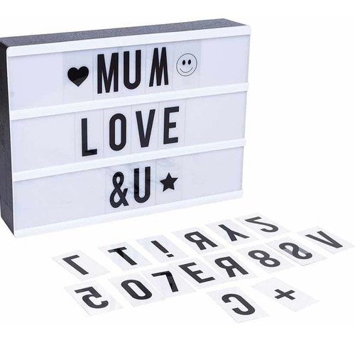 Caja De Luz Led Con Letras Vintage Cod. Fm-lb01