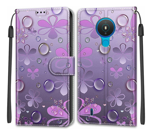 Funda De Piel Sintética Con Tapa For Nokia 1.4